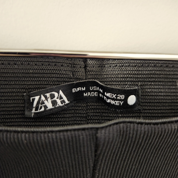 Zara Black Ribbed Pants - Picture 3 of 4